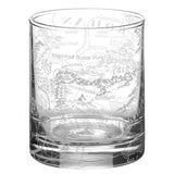 MAP OF MORDOR & GONDOR Engraved Whiskey Rocks Glass | Inspired by The Hobbit, Middle Earth, Tolkien Fantasy, Elves, & Dwarfs | Great Christmas Fantasy Gift & Bourbon Barware Drinking Decor!