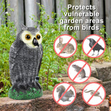 Galashield Owl Decoy | Plastic Owls to Scare Birds Away | Owl Statue for Garden & Outdoors - Pack of 3