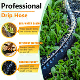 LAVEVE Flat Soaker Hose for Gardn Heavy Duty Drip Irrigation Flexible Hoses 15 FT