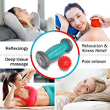 Foot Massager Roller + Ball for Plantar Fasciitis - Total Relief for Heel Spurs & Foot Arch Pain - Acupressure Reflexology Tool for Relaxation & Stress Relief