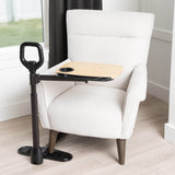 Able Life Able Tray Table, Adjustable Bamboo Swivel TV and Laptop Table & cle Support Handle for Easy Sit to Stand Assistance