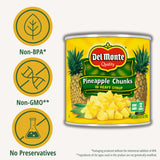 Del Monte Pineapple Chunks In Heavy Syrup 15.5 Oz. Can, 12 Pack, 15.5 Oz (Pack Of 12)