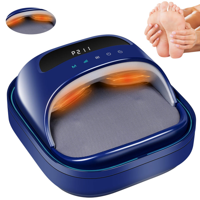 H&B Luxuries Shiatsu Foot Massager for Foot Pain Relief, Electric Heated Foot Massager, Deep Tissue Kneading Feet Forefoot Massage Machine Compression, Ideal for Men, Women, Parents and The Elderly