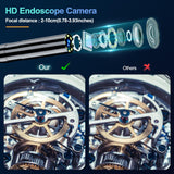 SKYBASIC Endoscope Camera with Light, 4.3'' LCD Screen HD Digital Handheld Borescope IP67 Waterproof Snake Camera Sewer Inspection Camera with 8 LED Lights, 3 Accessories, Semi-Rigid Cable -5M(16.5FT)