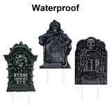 Halloween Tombstone Decorations Gravestone Decor for Graveyard Headstone Yard Signs Outdoor Lawn Yard Garden Decorations Halloween Yard Stakes - 6PCS