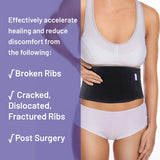 Everyday Medical Broken Rib Brace for Men and Women - Bamboo Charcoal Rib Support Compression Brace - accelerates The healing of Cracked, Dislocated, Fractured and Post-Surgery Ribs - XLarge