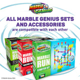 Marble Genius Marble Run - 130 Complete Pieces Maze Track Christmas Toys for Adults, Teens, Toddlers & Kids Aged 4-8 Years Old, (80 Translucent Marbulous Pieces + 50 Glass-Marble Set), Starter Set