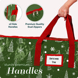 Handy Laundry Christmas Tree Storage Bag - Stores 9 Foot Artificial Xmas Holiday Tree, Zippered Bag, Durable Waterproof Material, Carry Handles. Protects Against Dust, Insects and Moisture.