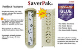 $averPak 4 Pack- 4 JT Eaton Stick-A-Fly Glue Fly Stick Traps