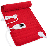 Heating Pad-Electric Heating Pads for Back,Neck,Abdomen,Moist Heated Pad for Shoulder,Knee,Hot Pad for Arms and Legs,Dry&Moist Heat & Auto Shut Off,Gifts for Women Men(Red, 12''×24'')