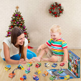 Advent Calendar 2024 for Kids Boys, 24 Days Christmas Countdown Calendar with Cute Pull-Back Cars Vehicles, Holiday Gift for Kids, Christmas Countdown Calendars for Kids Boys Toddlers