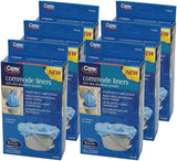 Carex Bedside Commode Liners Disposable - Fits Most Commodes, Toilet Liners With Absorbent Powder, Holds 2 Quarts Liquid, Disposable - 7 Count (Pack of 6)