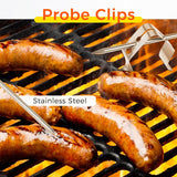 MOOTVGOO 2 Pack Temperature Meat Probe Replacement for Rec Tec, Recteq Wood Pellet Grills, with 2 Probe Clip Holders