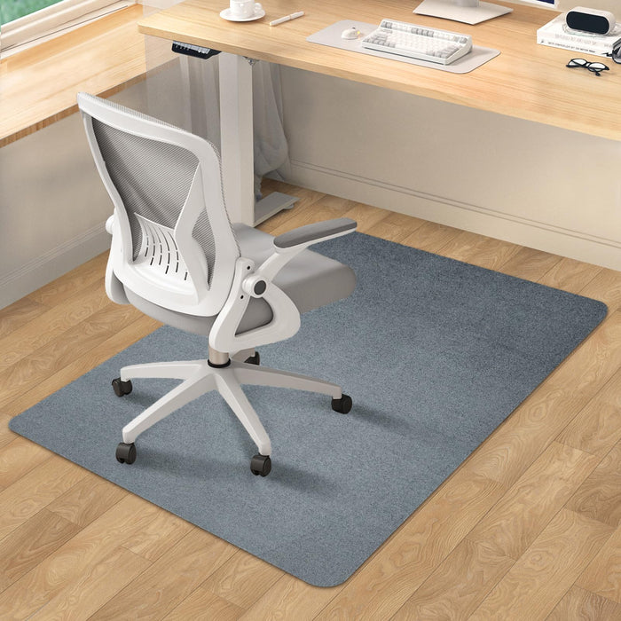 SHAREWIN Office Chair Mat for Hardwood/Tile Floor, 47"x36" Computer Gaming Chair Mat, Under Desk Low Pile Office Rug, Easy-Clean Floor Protector Mat, Dark Grey