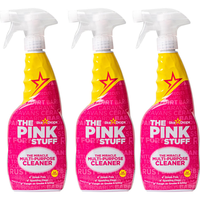Stardrops - The Pink Stuff - The Miracle Multi-Purpose Cleaning Spray 750ml 3-Pack Bundle (3 Multi-Purpose Spray)