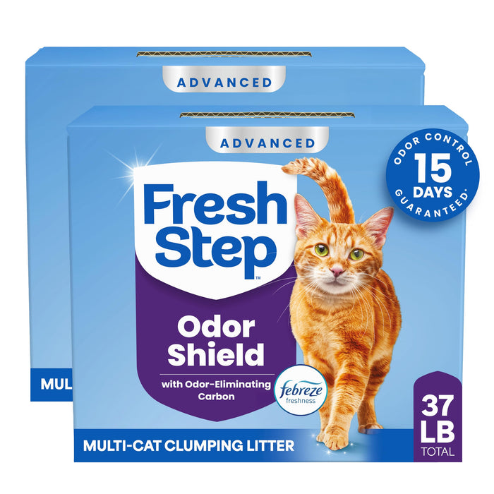 Fresh Step Advanced Odor Shield Multi Cat Clumping Cat Litter, 18.5 lb, 2Pk