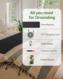 Grounding Mat for Bed, Feraco Grounding Pad for Sleeping, Grounding Pad Kit for Overall Well-Being with Cord & Tester (King, 27" x 76")