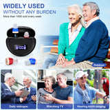 Hearing Aids for Seniors Rechargeable,Adults Hearing Amplifiers For Severe Hearing Loss,Invisible In Ear Hearing Assist Devices,OTC Hearing Aid with Charging Case