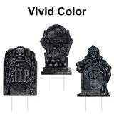 GameXcel 10PCS Halloween Tombstone Decorations Gravestone Decor for Graveyard Headstone Yard Signs Outdoor Lawn Yard Garden Decorations Halloween Yard Stakes