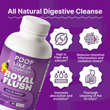 Poop Like a Champion Royal Flush - 60 Colon Sweep Capsules, Digestive Supplement for Detox & Cleanse, Psyllium, Probiotic, Oat, Alfafa Blend