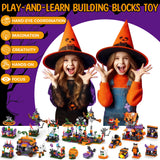 31-Day Halloween Advent Calendar 2024 | Spooky Haunted House, Ghosts, Bats & Pumpkins Building Block| Fun Countdown Halloween Toy Gifts for Kids