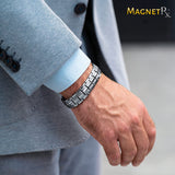 MagnetRX® Ultra Strength Magnetic Bracelet - Effective Stainless Steel Magnetic Bracelets for Men - Adjustable Bracelet Length with Sizing Tool for Perfect Fit (Silver)