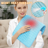 Heating Pad-Electric Heating Pads for Back,Neck,Abdomen,Moist Heated Pad for Shoulder,Knee,Hot Pad for Pain Relieve,Dry&Moist Heat & Auto Shut Off(Light Blue, 12''×24'')