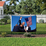 Pro Trump 2024 Flag 3X5 Ft Pennsylvania Fight Trump Rally Shooting Attempt Assasination Trump Election Flags - Trump Survived "I'LL NEVER STOP FIGHTING TO SAVE AMERICAS" Bannar for Indoor Outdoor Trump Fist Pump Fight Tapestry