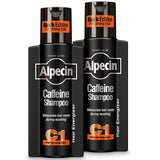 Alpecin Black Mens Shampoo with new Fragrance 2x 250ml | Hair Growth Shampoo | Men Shampoo for Natural Strong Hair | Hair Care for Men Made in Germany