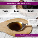 BioNatal Ethiopian Black Seed Oil 4.2oz (GLASS), Up to 4.64% Thymoquinone (TQ), Nigella Sativa Seeds, Non-filtered black cumin seed oil, Cold-pressed