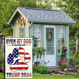 NASIAN Trump 2024 Garden Flag Patriotic American Garden Flags for Outside 12x18 Double Sided USA Small Trump Vance 2024 Yard Sign Flag Take America Back Garden Flag President Election Flag