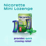 Nicorette 4 mg Mini Nicotine Lozenges to Quit Smoking - Mint Flavored Stop Smoking Aid, 81 Count