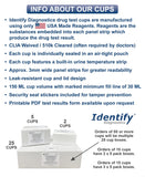 Identify Diagnostics 12 Panel Drug Test Cup - 2 Pack - CLIA Waived Instant Urine Drug Test Kit for AMP,BAR,BUP,BZO,COC,MDMA,MET,MOP/OPI,MTD,OXY,PCP,THC