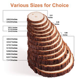 Fuyit Natural Wood Slices, 30 Pcs 3.1-3.5 Inch Unfinished Predrilled Wooden Circles Tree Slice with Hole for DIY Arts Craft Christmas Ornaments