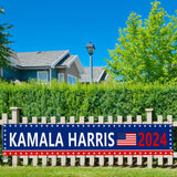 Probsin Kamala Harris 2024 Banner 120" x 20" Support Kamala Harris Election President Banner Yard Sign Party Supplies Photo Backdrop Poster Hanging Outdoor Gate Decor Fence Door Indoor Wall