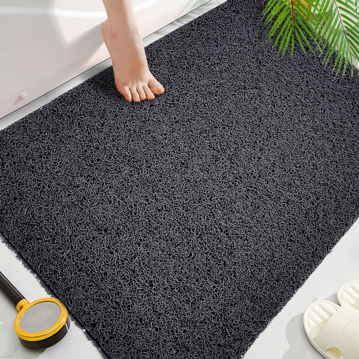 Shower Mats Non Slip for Elderly, 23.2x31.1’’Lager Loofah Non Slip Shower Mat, Loofah Bath Mats for Shower, Non Slip Bath/Shower Mat for Elderly-Black