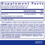 Pure Encapsulations Vitamin D3 (Vegan) Liquid | Hypoallergenic Support for Bone, Breast, Cardiovascular, Colon and Immune Health* | 0.3 fl. oz.
