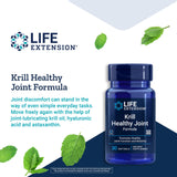 Life Extension Krill Healthy Joint Formula - Deep Sea Antarctic Krill Oil Supplement with Hyaluronic Acid & Astaxanthin - Joint Comfort, Motion Support & Inflammation Health - Non-GMO - 30 Softgels