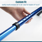 Forearm Crutches for Adults - Pair of Crutches with Metal Spine Articulating Arm Cuff TPR Hand Grip & Wider Rubber Tip for Broken Foot or Leg Injuries, Lightweight & Comfortable Leg Support