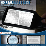 Real Glass Magnifying Glass with Light, 5X Page Magnifier for Reading with 3 Color Modes Stepless Dimmable, Handheld Lighted Magnifier for Reading Small Prints, Inspection, Seniors, Low Vision