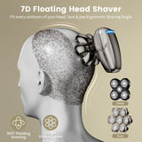 SHPAVVER  7D Head Shavers for Bald Men, Detachable Head Shaver LED Display Dry/Wet Bald Head Shavers for Men, IPX7 Waterproof Head Shavers for Men with Type-C Charge