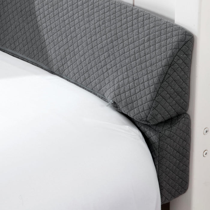 HOMBYS Wedge Pillow Headboard for Bed Gap,Foldable Bed Wedge Gap Filler Full Size,Matterss Gap Filler,Multi Functional Bed Crack Pillow, Fill The Gap (0-7") Between Your Headboard and Mattress,Grey