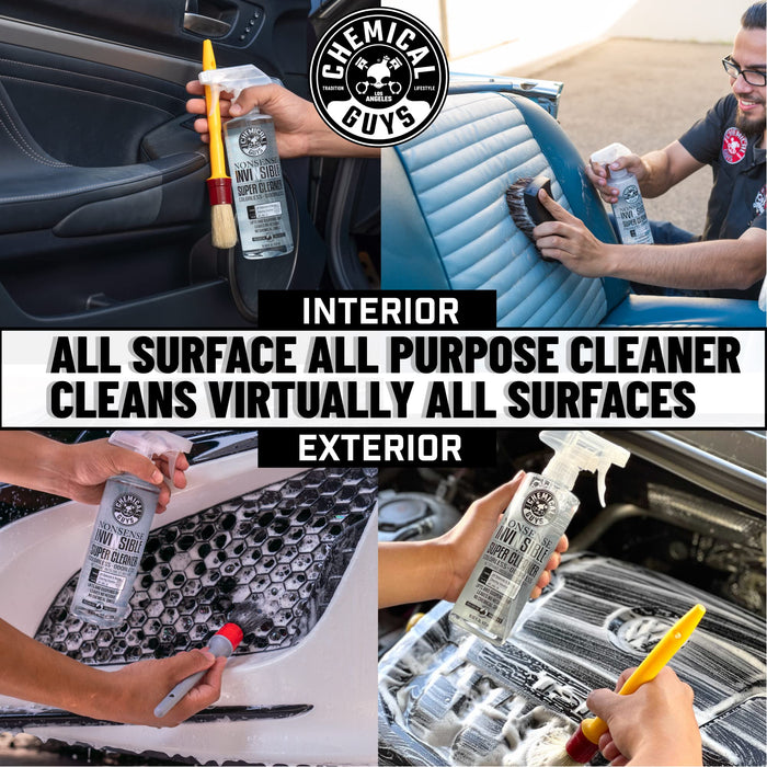 Chemical Guys SPI_103_16 Sprayable Leather Cleaner and Conditioner in One for Car Interiors, Leather Scent, 16 fl oz & SPI_993_16 Nonsense All Surface Cleaner 16 fl. Oz, Unscented