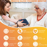 Rgdood Automatic Upper Arm Blood Pressure Monitor, Dual User 2x90 Memories Digital Blood Pressure Cuff with 4*AAA Batteries & DC Cable