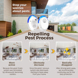 Ultrasonic Pest Repeller Indoor 6 Pack Mouse Rodent Repellent Ultrasonic Plugin Mice Repellent for House, Spider Roach Deterrent Repeller Device Garage Attic IPQ3