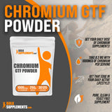 BulkSupplements.com Chromium GTF Powder, Chromium Polynicotinate - GTF Chromium Powder for Muscle & Mood Support, Chromium Supplements, Yeast Free, 1000mcg of Chromium, 250g (8.8 oz)