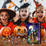 Halloween Advent Calendar 2024, 24 Day Halloween Countdown Calendar, Contains 24 Gifts Dolls, Nightmare Before Christmas Advent Calendar, Scary Halloween Doll Collectible Horror Figures Gift (Halloween B)