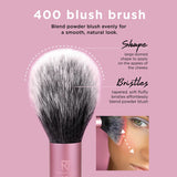 REAL TECHNIQUES Ultra Plush Blush Makeup Brush, For Loose, Cream, or Pressed Blush, Rosy Glow Cheeks, Aluminum Ferrules, Synthetic Cruely Free Bristles, Pink, 1 Count