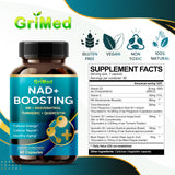 GriMed NAD + Boosting 16,550mg- x12 Power with NR + Resveratrol Turmeric + Quercetin - Cellular Energy, Cellular Repair, Healthy Aging - USA Made & Tested (90 Count (Pack of 1))