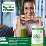 Teami Organic Super Greens Powder for Immunity & Digestion, Non-GMO Greens Superfood Powder to Support Energy, 16 superfood Ingredients, Sugar-Free Veggie Powder for Juice & Smoothie, 32 Servings